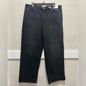 Jessica Simpson Relaxed Wide Straight Leg Dark Wash Size 32